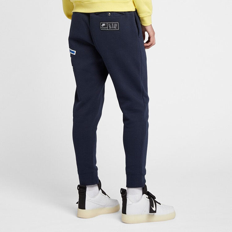 Nike Casual Knit Fleece Sports Pants Navy Blue Dark blue AR1825-451