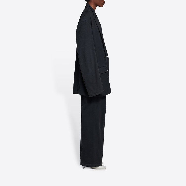 Men's Balenciaga FW21 Retro Knit Large Jacket Black 662388TAV041000