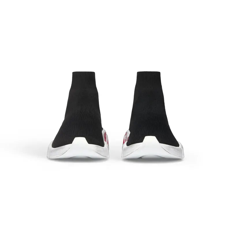 Balenciaga Speed 2.0 Sneakers 'Black Knit with Red Graffiti' 617239W2DD41096