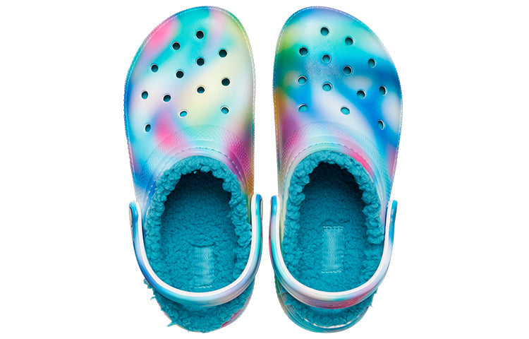 Crocs Classic Lined Solarized Clogs 'White Blue Aqua' 207560-4SU