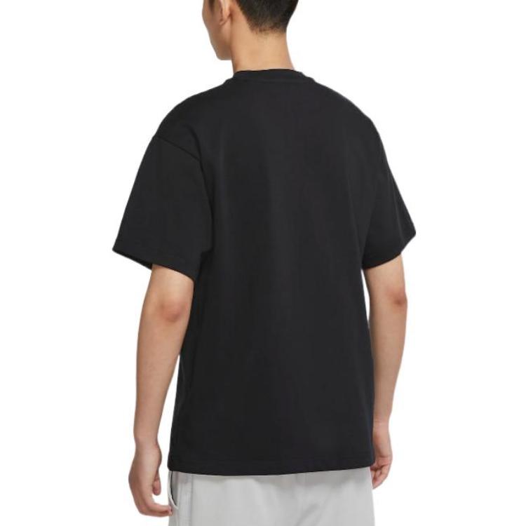 Men's Nike Eye Pattern Logo Printing Round Neck Casual Short Sleeve Black T-Shirt DX5832-010