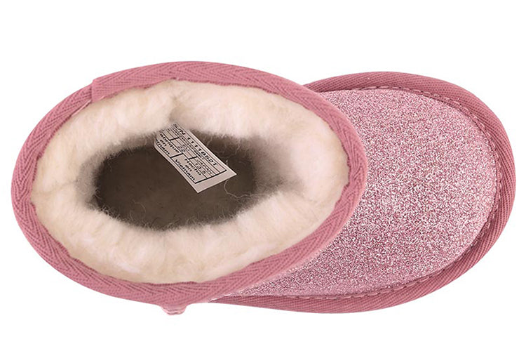 UGG Classic Short II Glitter (Big Kids) Pink 1111852K-PINK