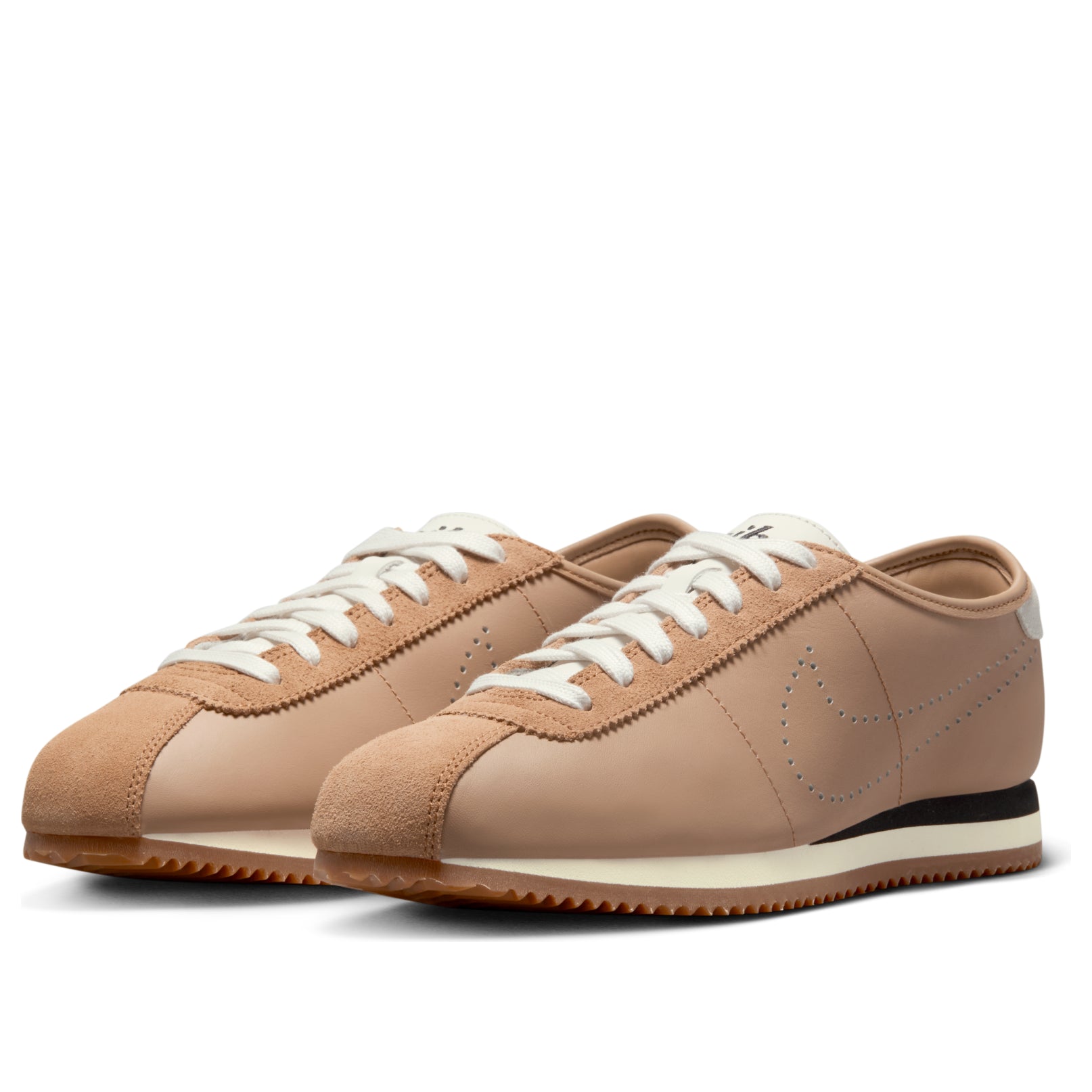(WMNS) Nike Cortez Leather 'Pale Shale Sail Perforated Swoosh' HQ1841-200