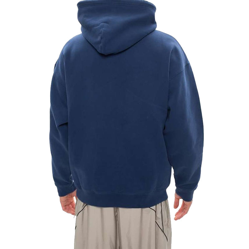 Men's Balenciaga Fleece Lined Loose Version hooded Long Sleeves Blue 570811TJV854866