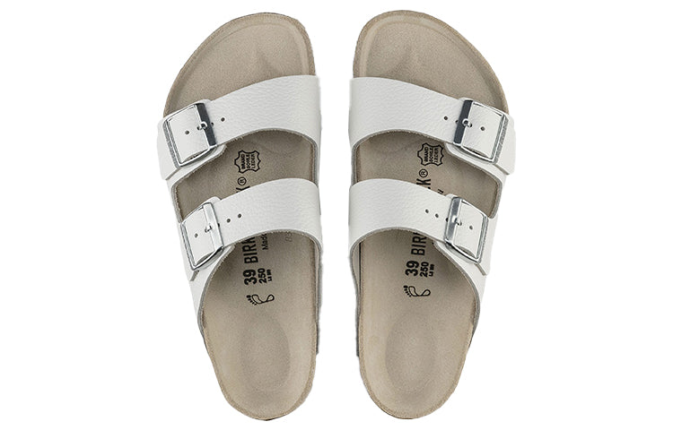 Birkenstock Arizona Natural Leather Narrow Fit 'White' 51133