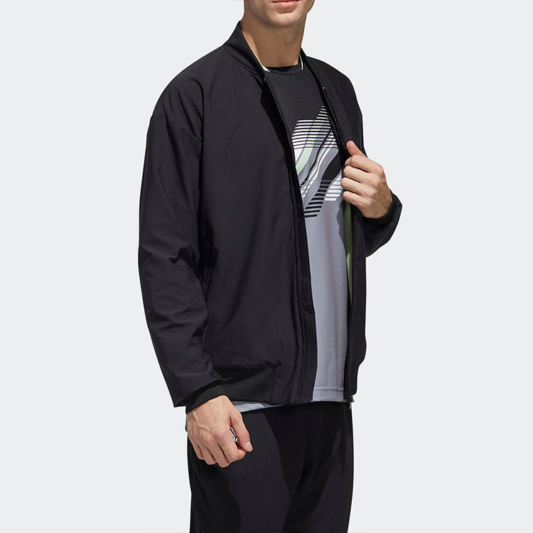 Men's adidas logo Tennis Sports Jacket Black FK1411