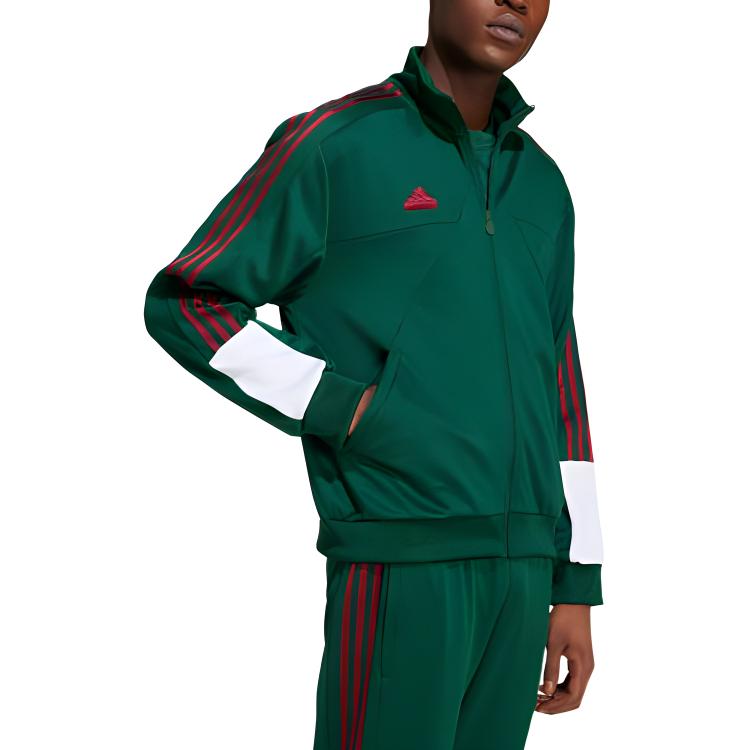 adidas House of Tiro Nations Pack Track Jacket Asia Sizing 'Green Burgundy' IY2057