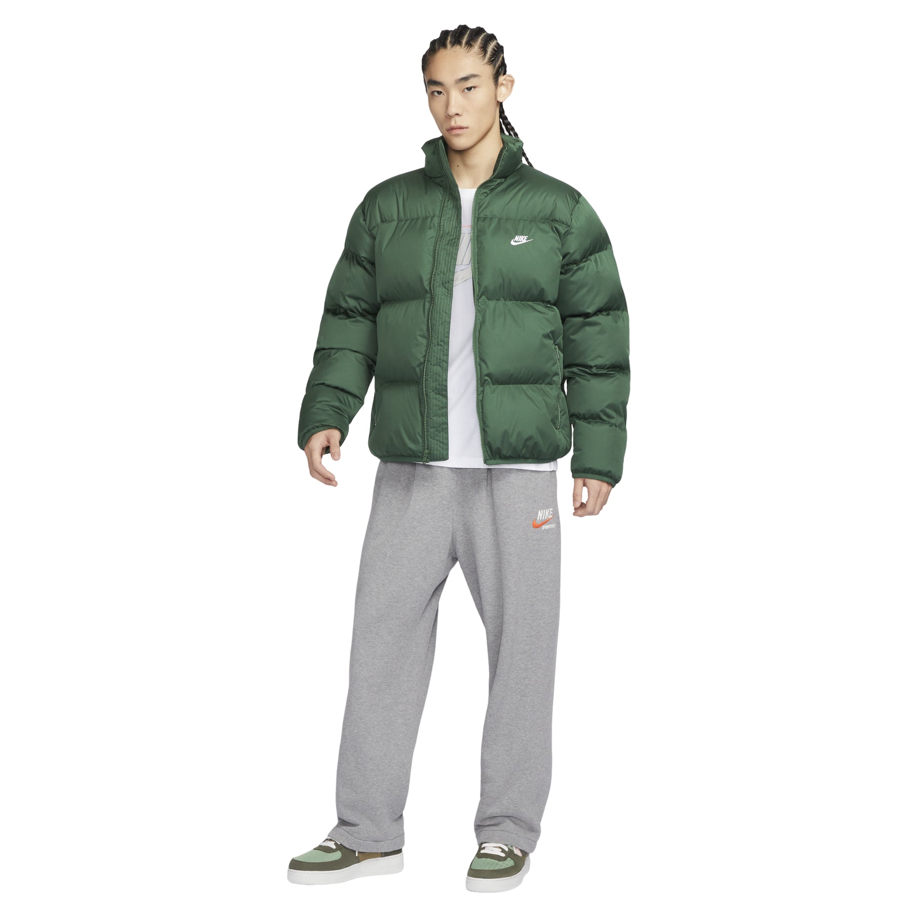 Nike Sportswear Club Puffer Jacket Asia Sizing 'Green' FB7369-323