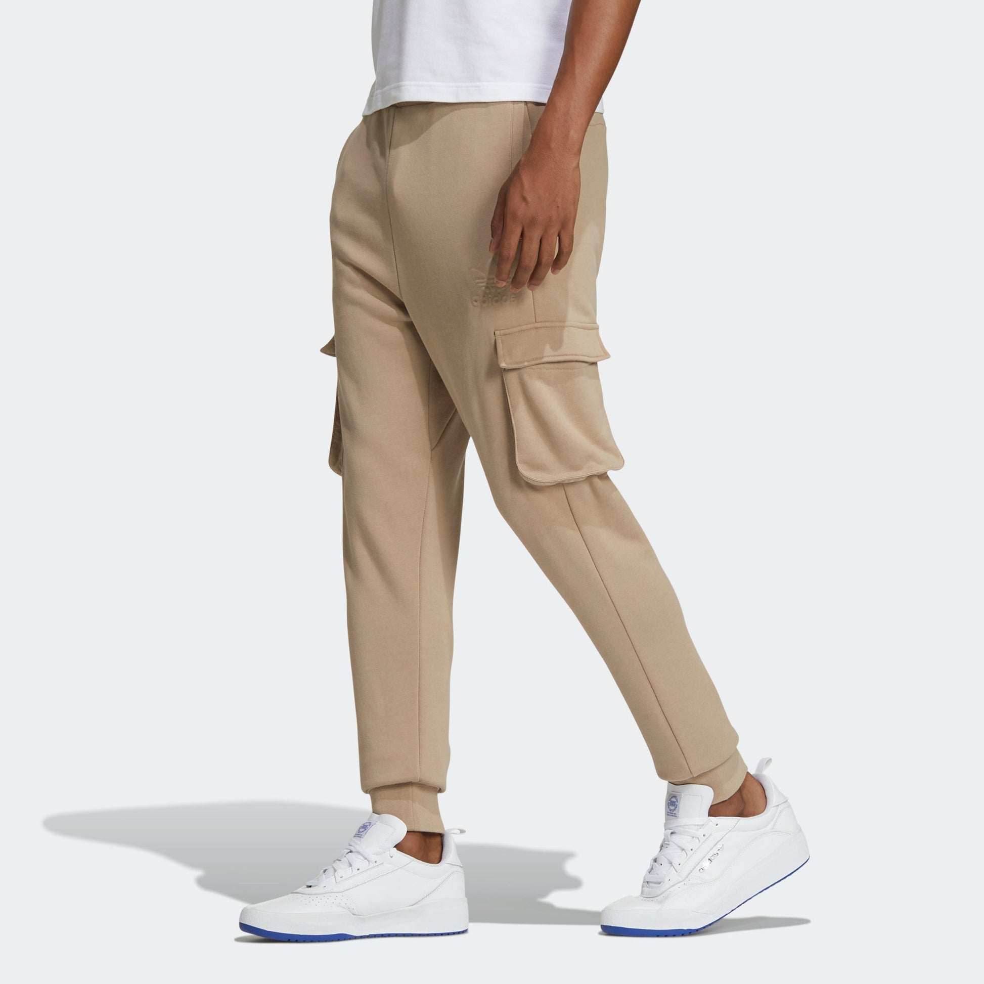 adidas originals Embossed Pant Cargo Pocket Bundle Feet Casual Sports Pants Khaki Brown GT7286