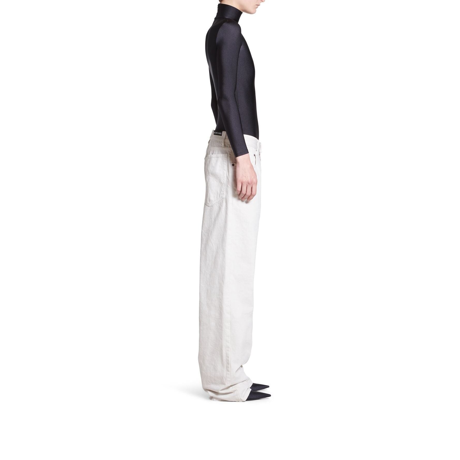 (WMNS) Balenciaga Loose Fit Jeans 'White Denim' 736540TNW039020