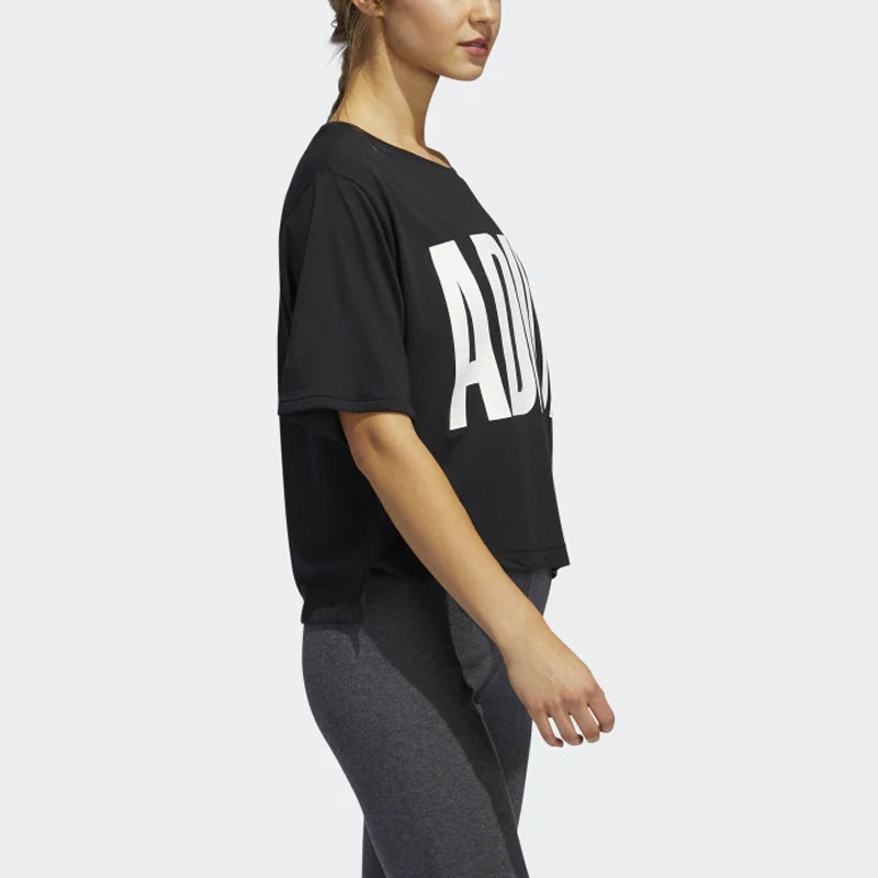 (WMNS) adidas T-Shirt Asia Sizing 'Black' FM1654