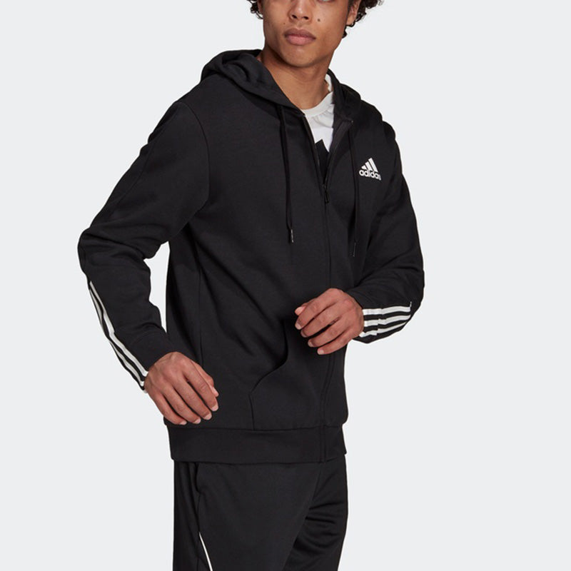 Men's adidas Dk Fz Hd Casual Sports Knit Jacket Black GS1581