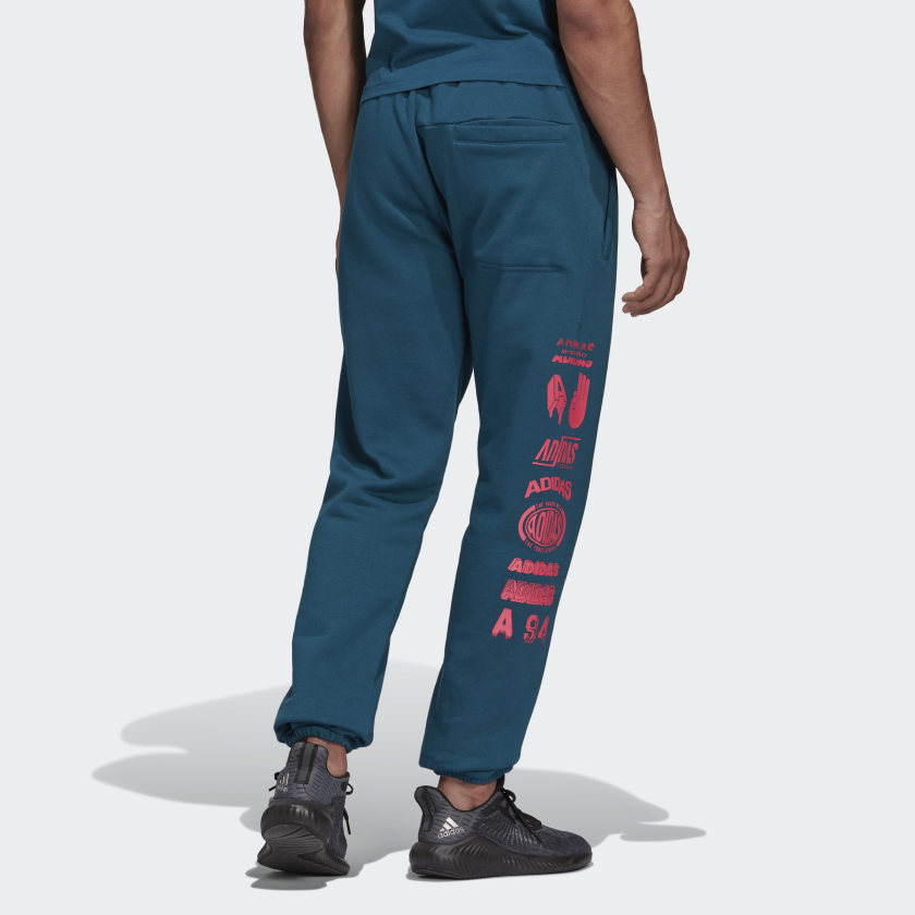 adidas Logo Sweatpants 'Blue' FJ4664