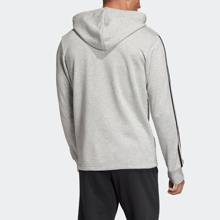 adidas Basic Side Sleeve Stripe Hooded Jacket Gray DQ1454