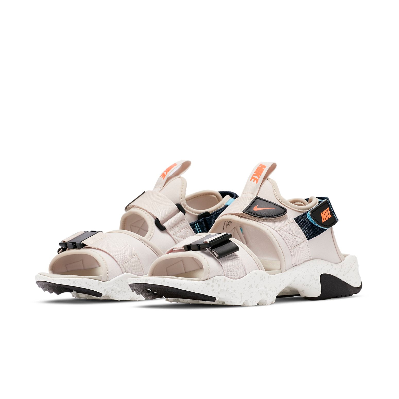 (WMNS) Nike Outdoor Open Toe Sports Sandals Beige 'Desert Sand Lagoon Pulse Black' CV5515-004