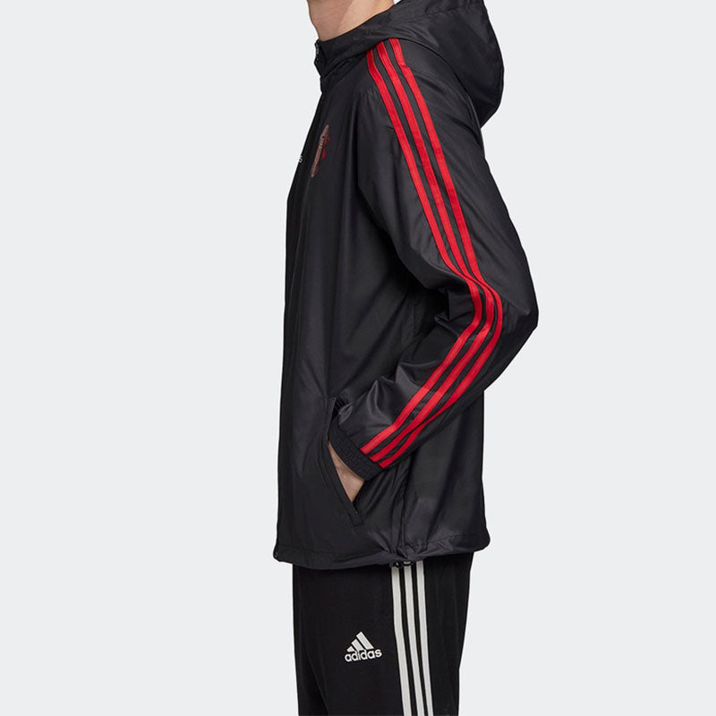 adidas Manchester United Soccer/Football Sports Jacket Black GD9007