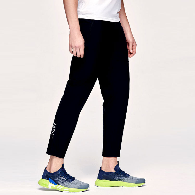 FILA Athletic Solid Color Casual Straight Sports Pants Black A11M121603F-BK