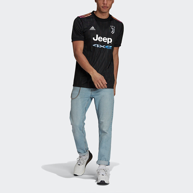 adidas Juventus Away Fan Edition Soccer/Football Sports Short Sleeve Jersey T-shirt Black GS1438