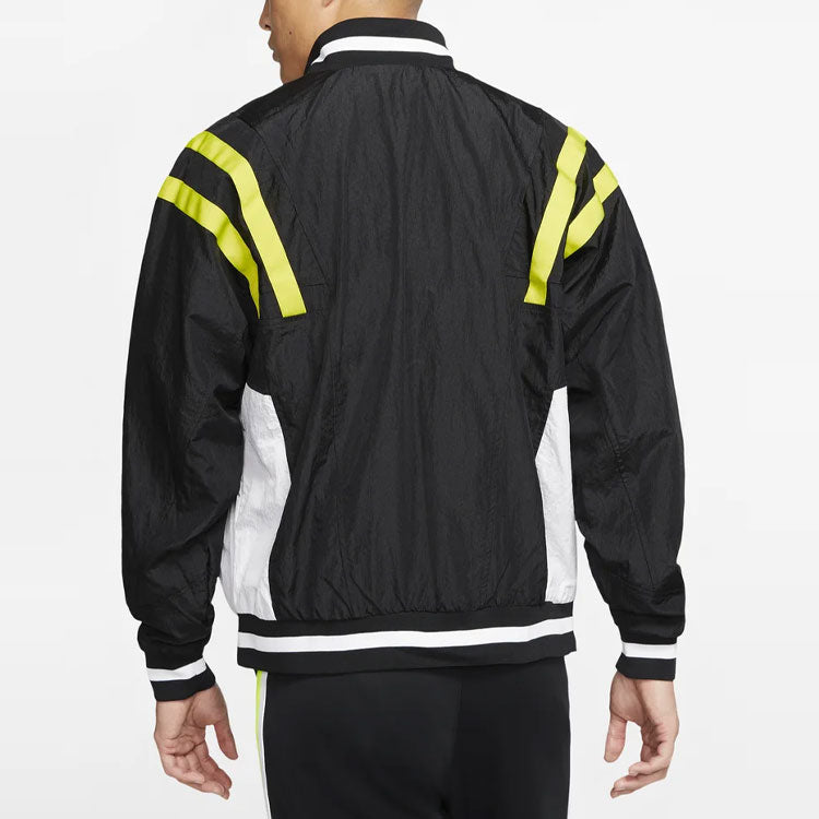 Nike Sportswear Contrasting Colors Sports Woven Logo Jacket Black CJ4922-010