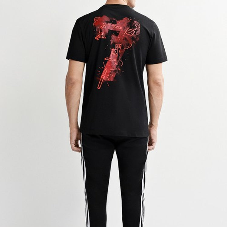 adidas Grfx Nr 7 Soccer/Football Sports Short Sleeve Black FJ4585