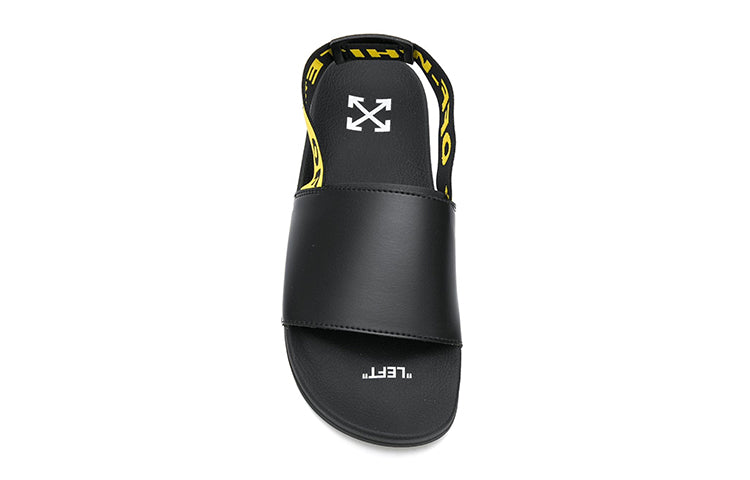 Off-White Character Slippers Fashion Sandals Black Yellow OMIA111R19C220381060