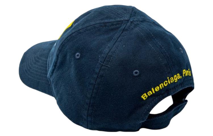 Balenciaga FBI Baseball Cap 'Navy Yellow' 680740-410B2-4075-SML