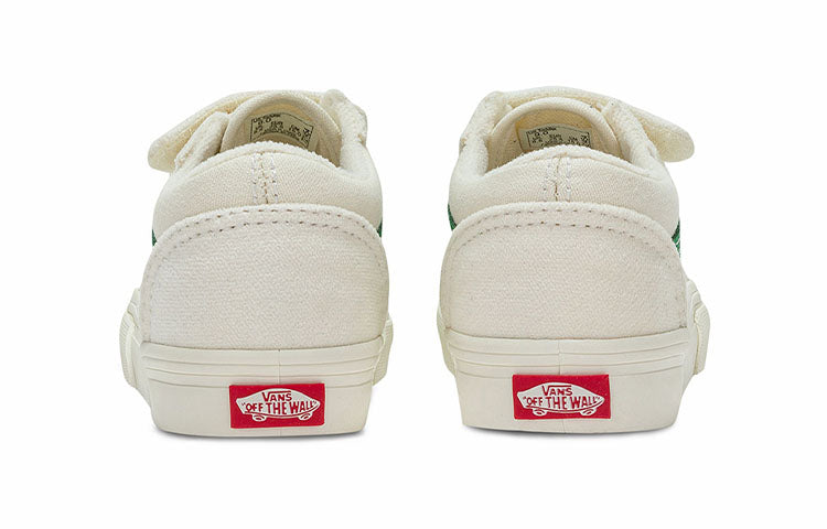 Vans Old Skool V Retro Low Tops Skateboarding Shoes White Green VN000D3YRFX