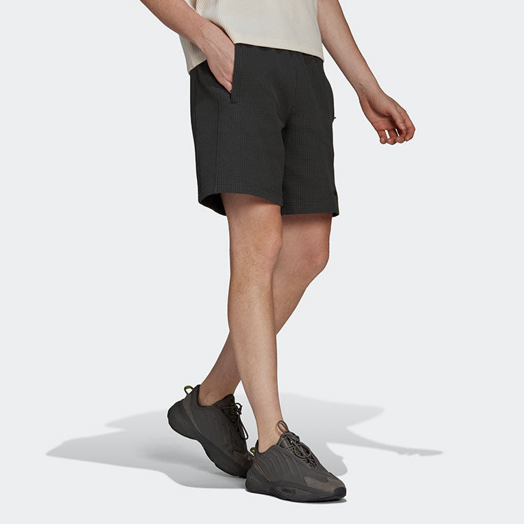 adidas originals Waffle Short Casual Breathable Running Sports Shorts Black HP0423