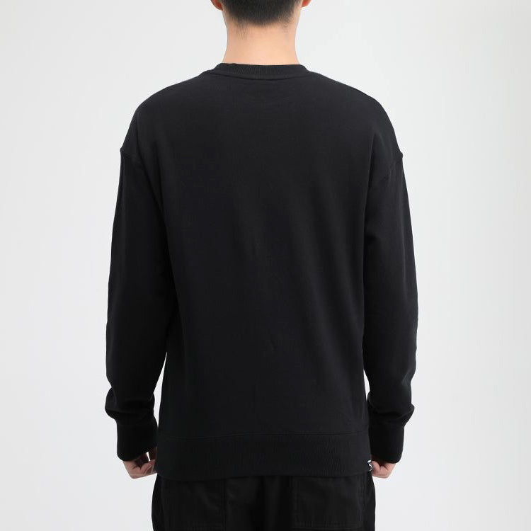 PUMA Downtown Crew Casual Round Neck Pullover Black 599173-01