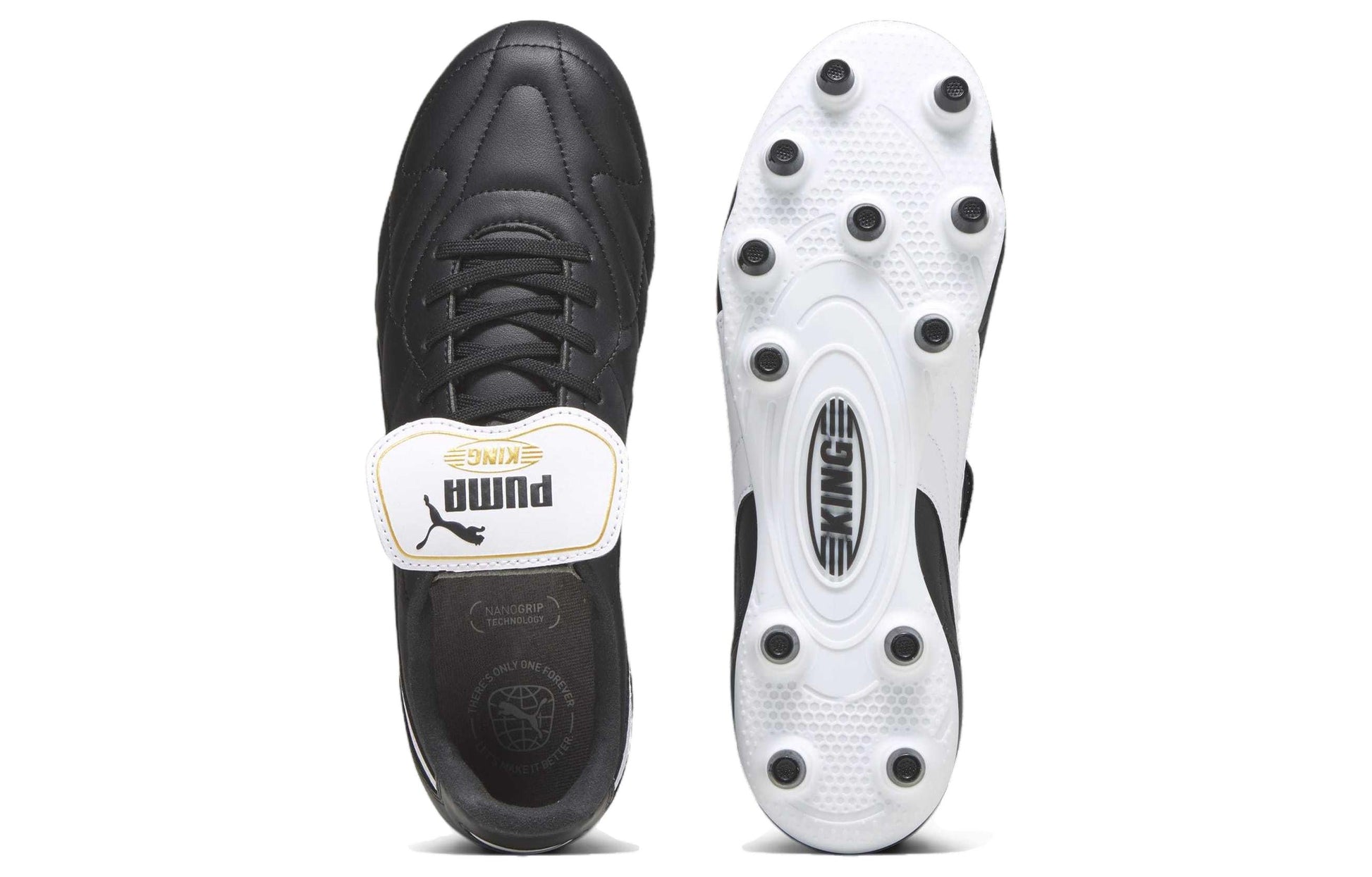 PUMA King TOP FG Football Boots 'Black White' 107348-01
