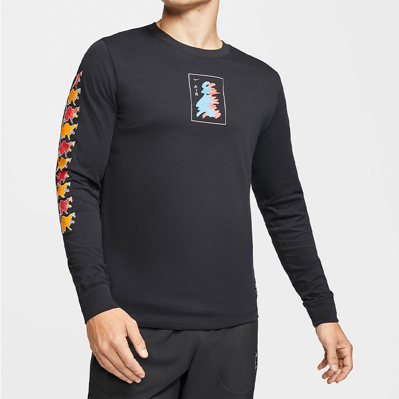 Nike Dri-FIT A.I.R. Breathable Quick Dry Long Sleeves Running Black CT3847-010