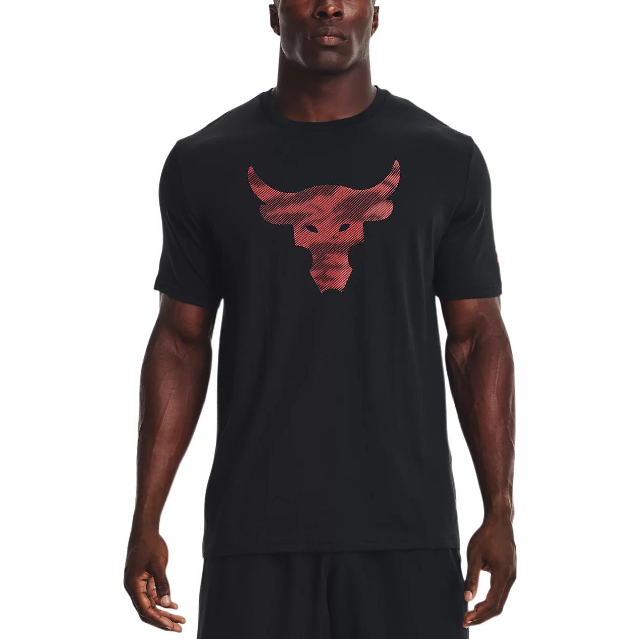 Under Armour Project Rock Brahma Bull T-shirt 'Black Red' 1371214-001