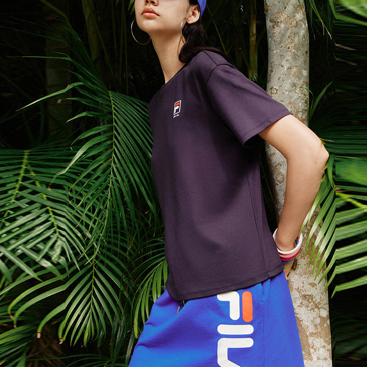 (WMNS) FILA Logo Printing Knitting Blue F11W128152F-NV