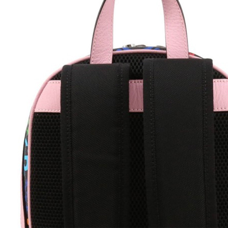(WMNS) Gucci Psychedelic Multi-Color Logo Canvas schoolbag Backpack Pink / Multi-Color 601296-HPUEN-1191