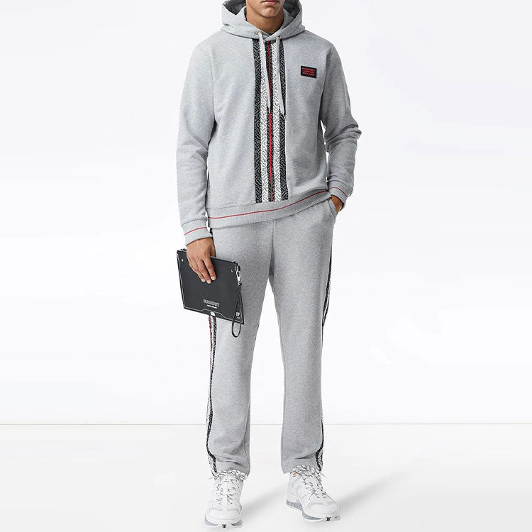 Men's Burberry Stripe Cotton Gray 80285161