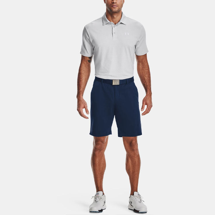 Men's Under Armour Playoff 2.0 Casual Stripe Polo Shirt Gray 1327037-023