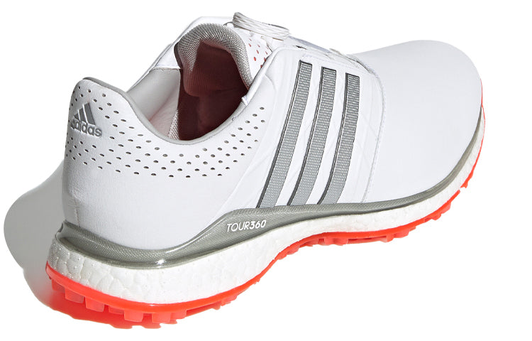 adidas Tour360 XT-SL Boa 2.0 Golf Shoes 'Cloud White Silver Metallic Solar Red' EG4880