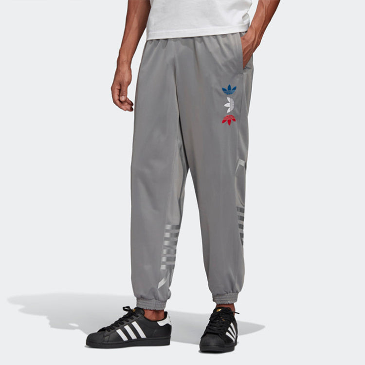 adidas originals Metallic Track Pants Logo Sports Pants Gray FS7324