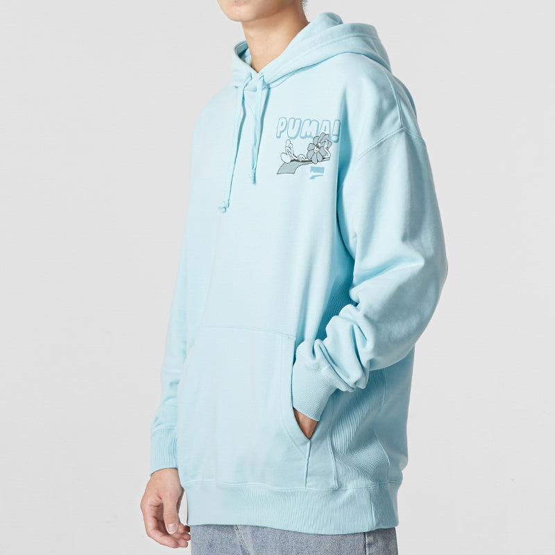 PUMA Downtown Logo Hoodie 'Blue' 537753-30