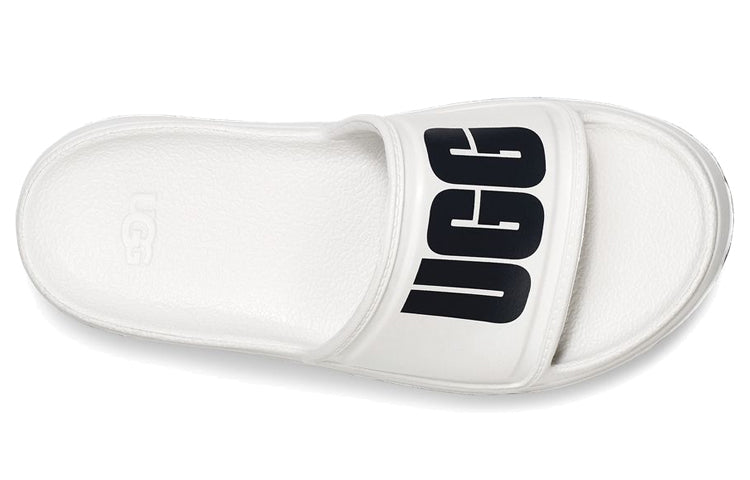 (WMNS) UGG Wilcox Slide Minimalistic Cozy Thick Sole White 1113457-WHT