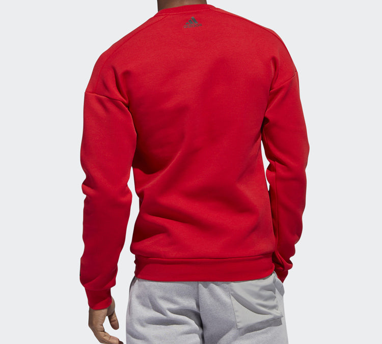 adidas Logo Printing Sports Pullover Red FU6221