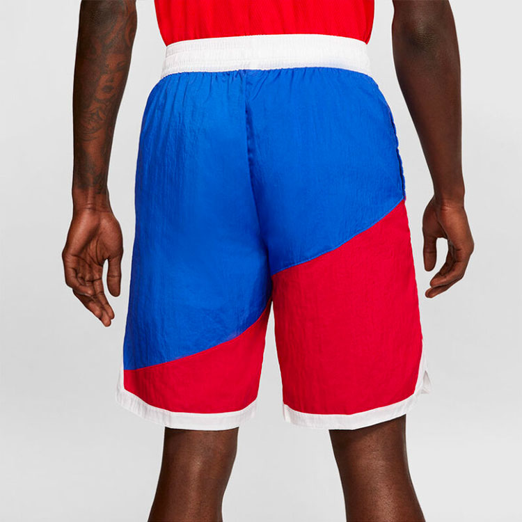 Nike Alphabet Printing Casual Sports Basketball Shorts Red Blue AT3165-482