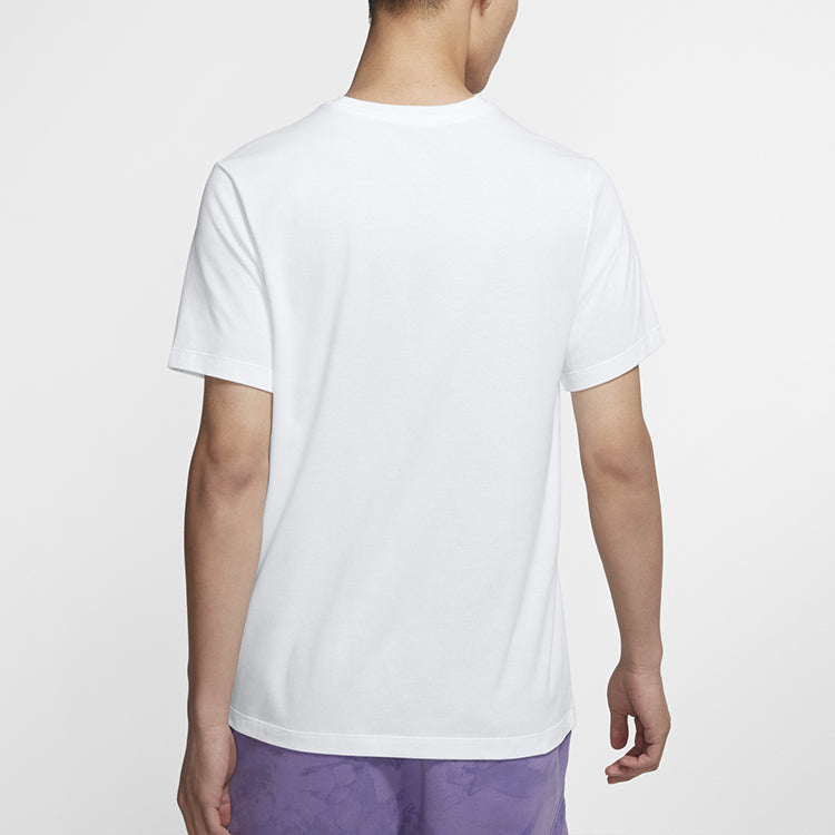 Air Jordan Jumpman Logo Printing Pullover Round Neck Short Sleeve White BQ6741-101