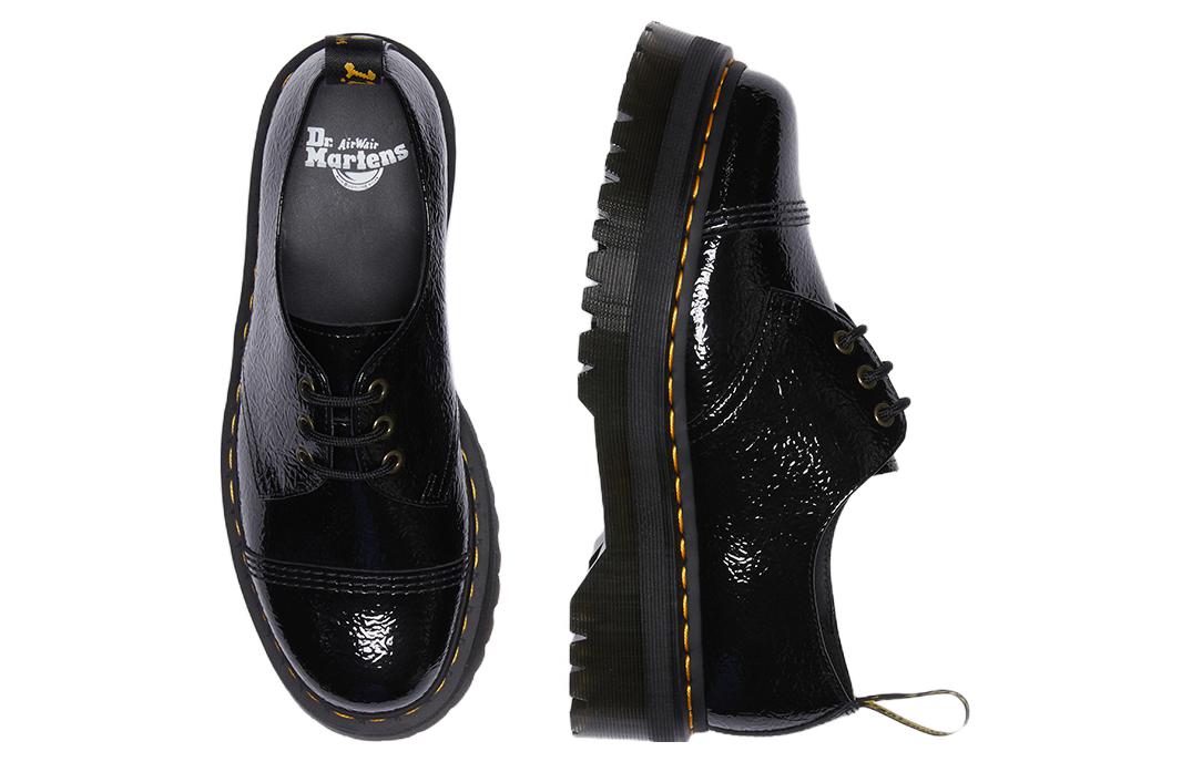 Dr. Martens 1461 Distressed Patent Leather Platform Shoes 'Black' 27716001