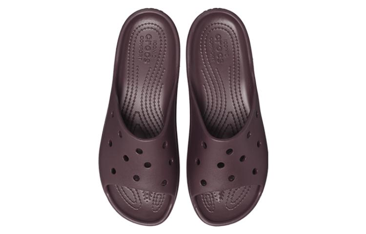 (WMNS) Crocs Classic Platform Slides 'Dark Cherry' 208180-6WD
