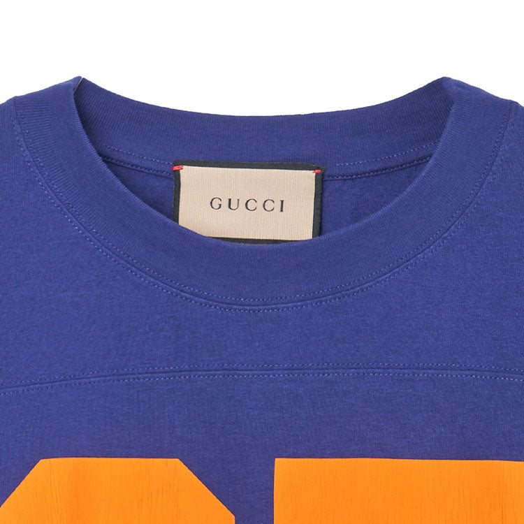 GUCCI Gucci Logo Football Tee 'Blue' 655459-XJDHG-4323