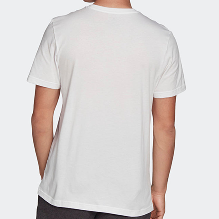 adidas Sports Graffiti Round Neck Short Sleeve White FN1728