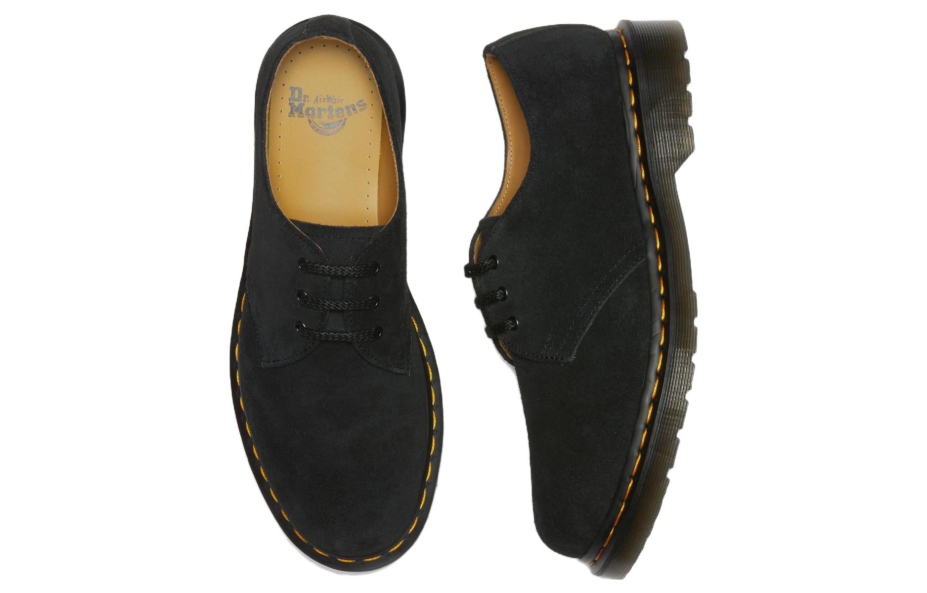 (WMNS) Dr. Martens 1461 Suede Oxford Shoes 'Black' 27458001