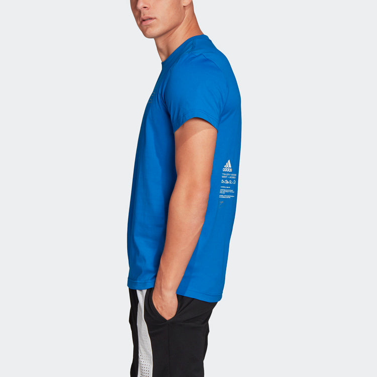 adidas T-MAC Legacy Basketball Sports Round Neck Short Sleeve Blue FM4957