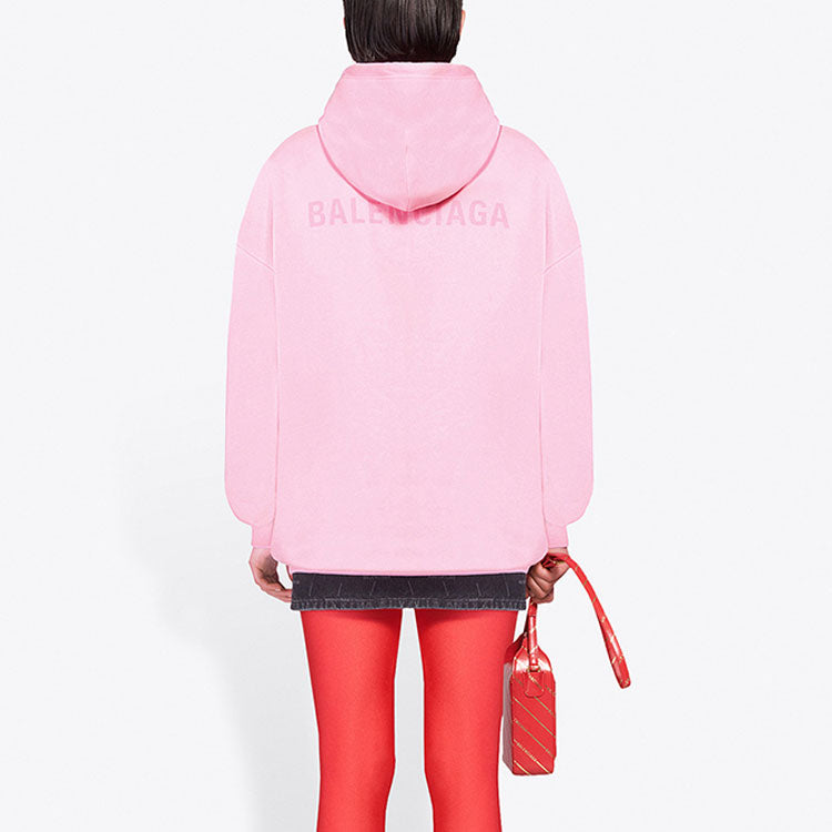 (WMNS) Balenciaga SS21 Loose Version Back Alphabet Hoodie Pink 578135TJVA85700